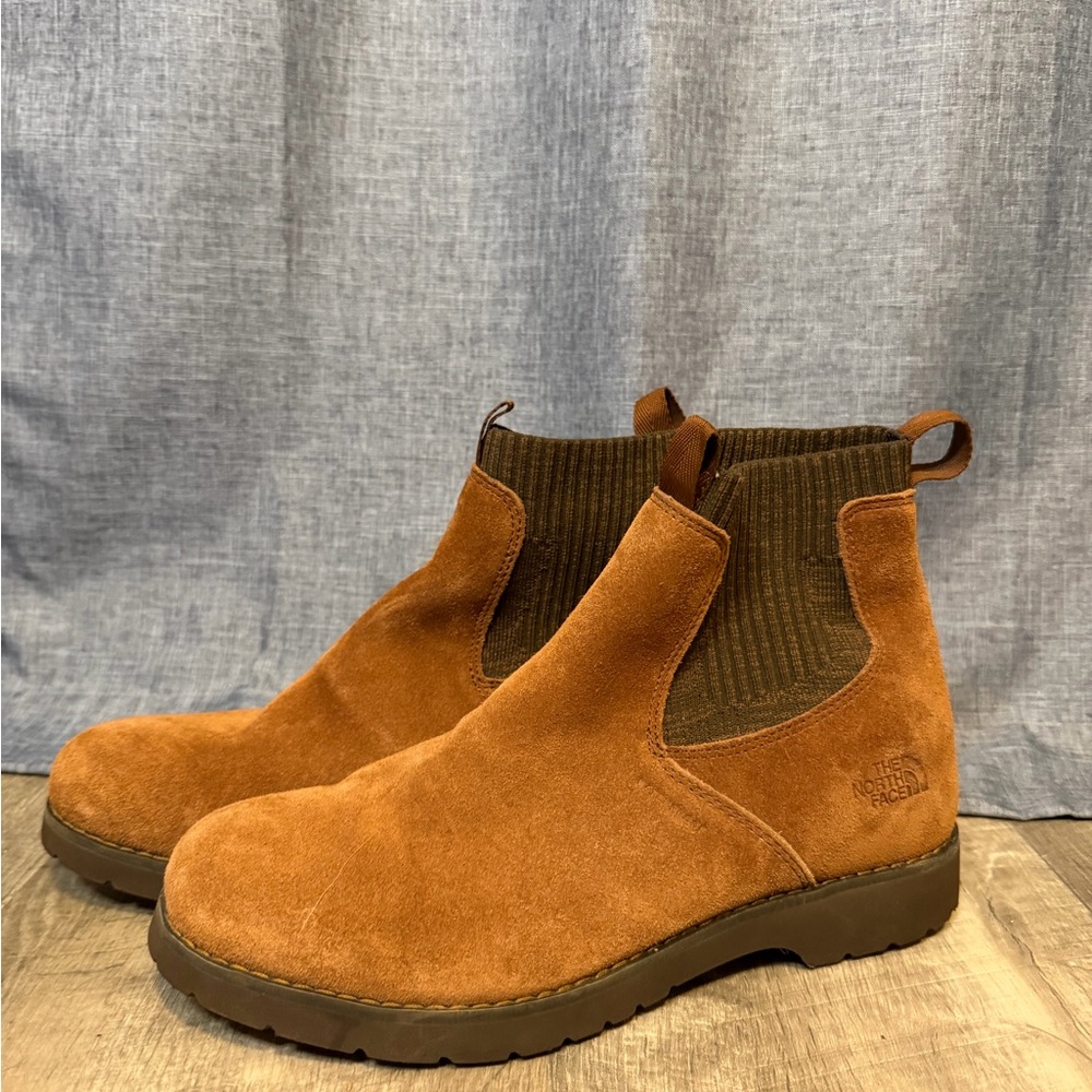 EUC The North Face Tan Suede Ankle Boots